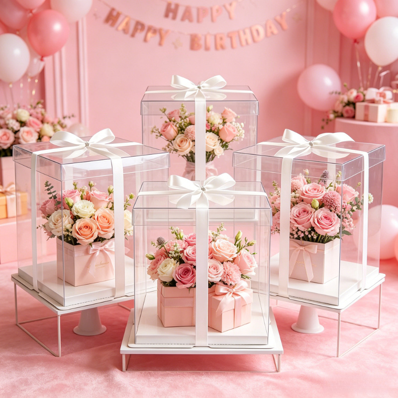 Wedding Supply.Box - 透明ケーキボックス 大型ギフト包装 ギフトボックス 梱包用品 ベーカリーラッピングボックス 結婚式