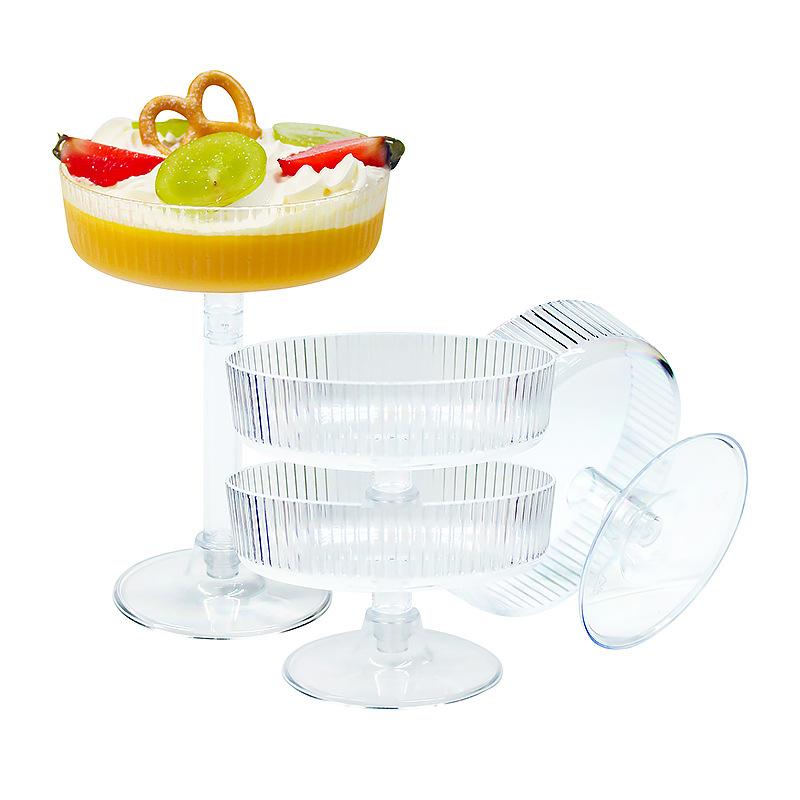 Champagne Tower Set - 10 個結婚式のパーティー用プラスチックマティーニグラス使い捨て透明シャンパングラス取り外し可能なシャンパンタワーデザートカップ
