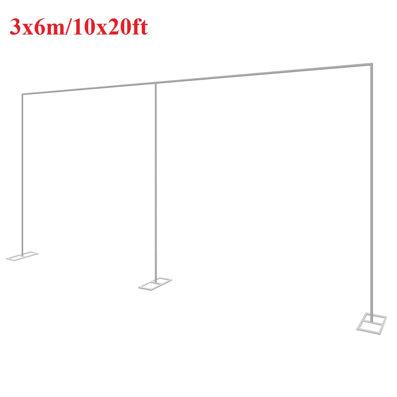 Wedding Backdrop Curtain - 3x6m/10x20ft メタルウェディングアーチスタンド高耐久写真撮影背景カーテンフレームバルーンフラワーデコレーションラック植物サポート