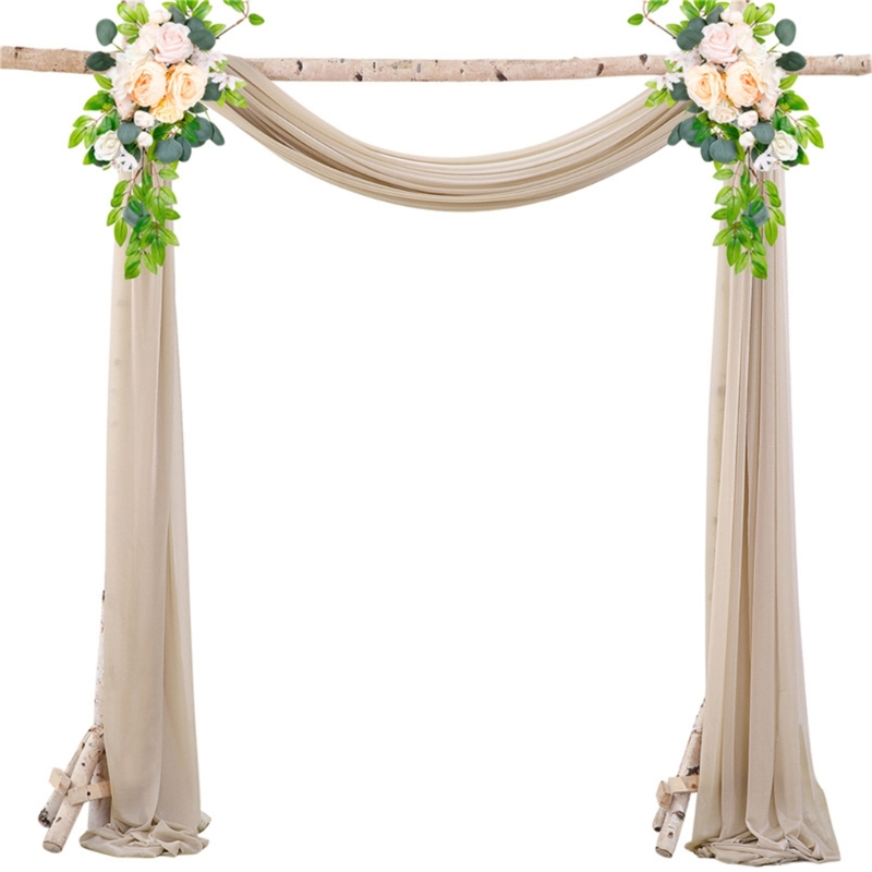 N7YF ロマンスパール シフォンアーチ背景 ウェディングイ - Wedding Backdrop Curtain のレビューと価格
