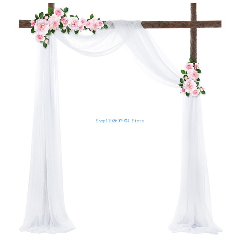 N7YF ロマンスパール シフォンアーチ背景 ウェディングイ - Wedding Backdrop Curtain のレビューと価格