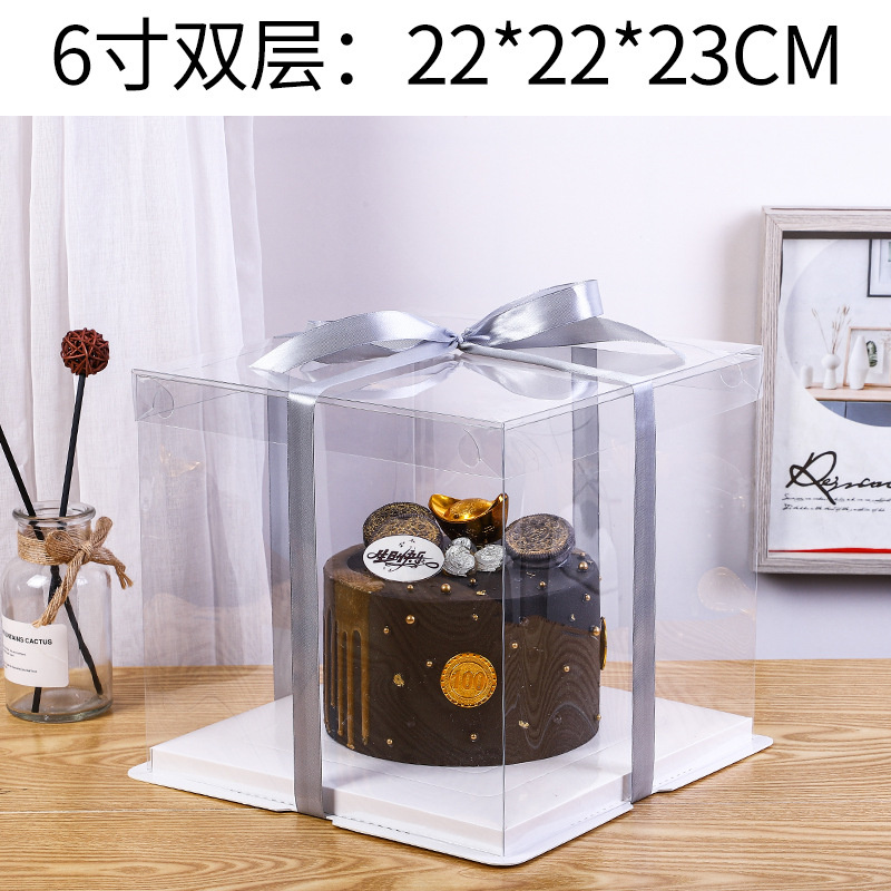 透明ケーキボックス 大型ギフト包装 ギフトボックス 梱包用品 - Wedding Supply.Box のレビューと価格