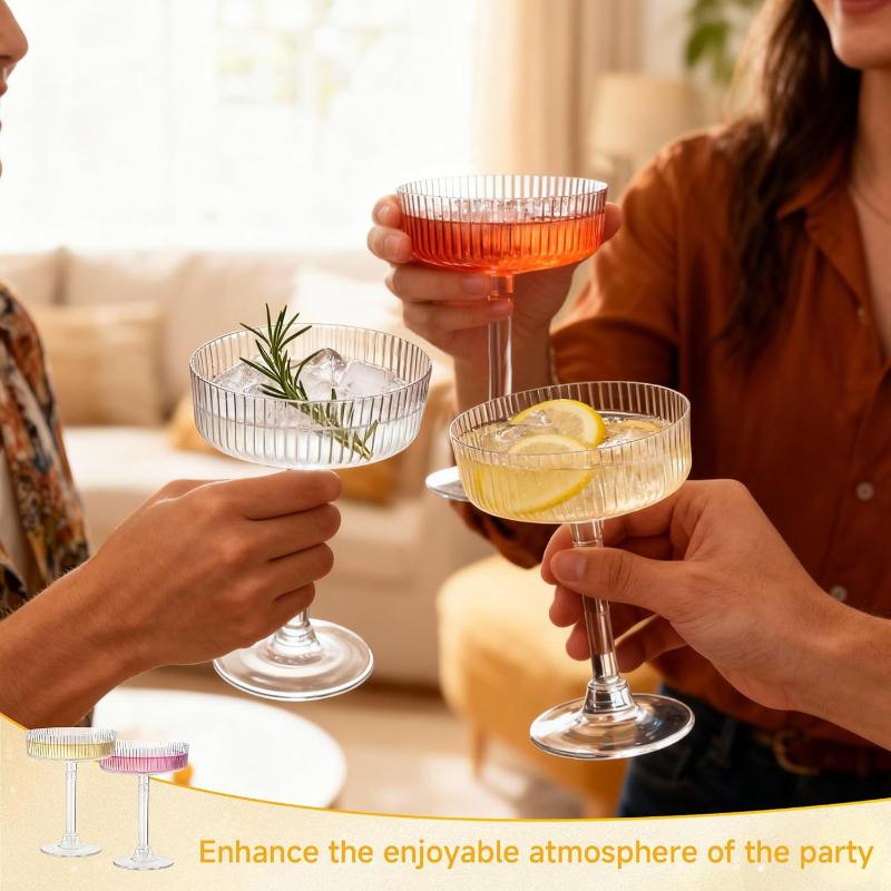 10個入り 環境に優しい透明プラスチック製マティーニグラス  - Champagne Tower Set のレビューと価格