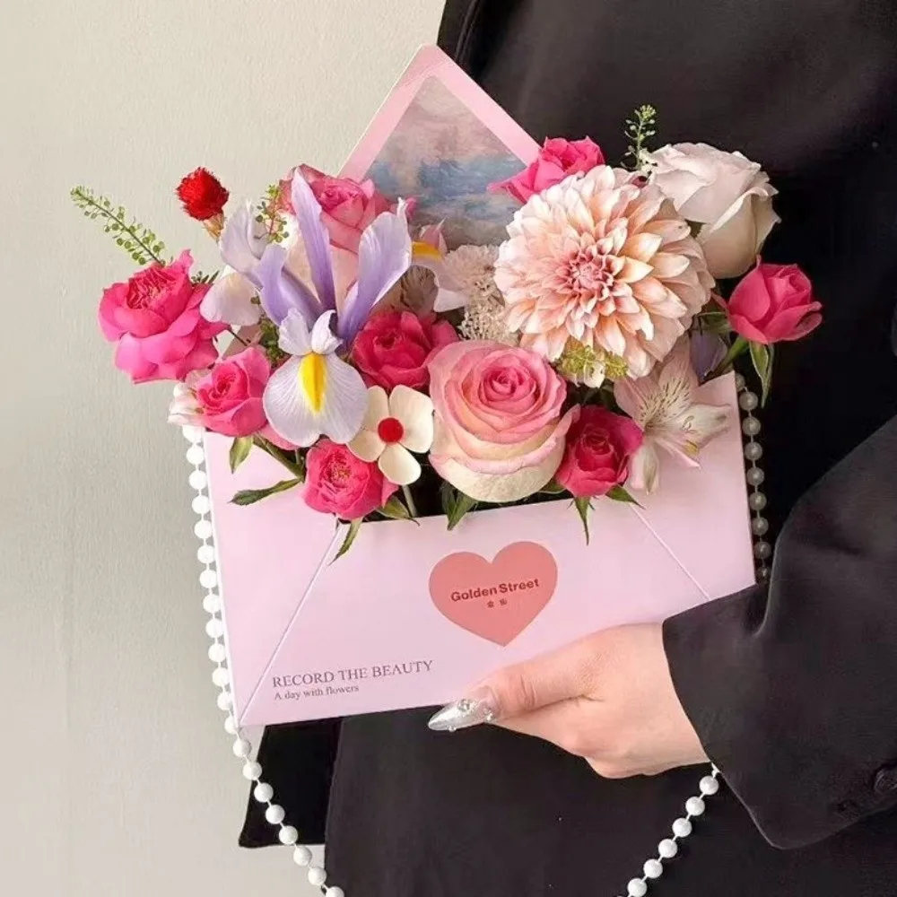 5種類の封筒型花柄ボックス、ラブレターデザインDIYフラワー - Wedding Supply.Box のレビューと価格
