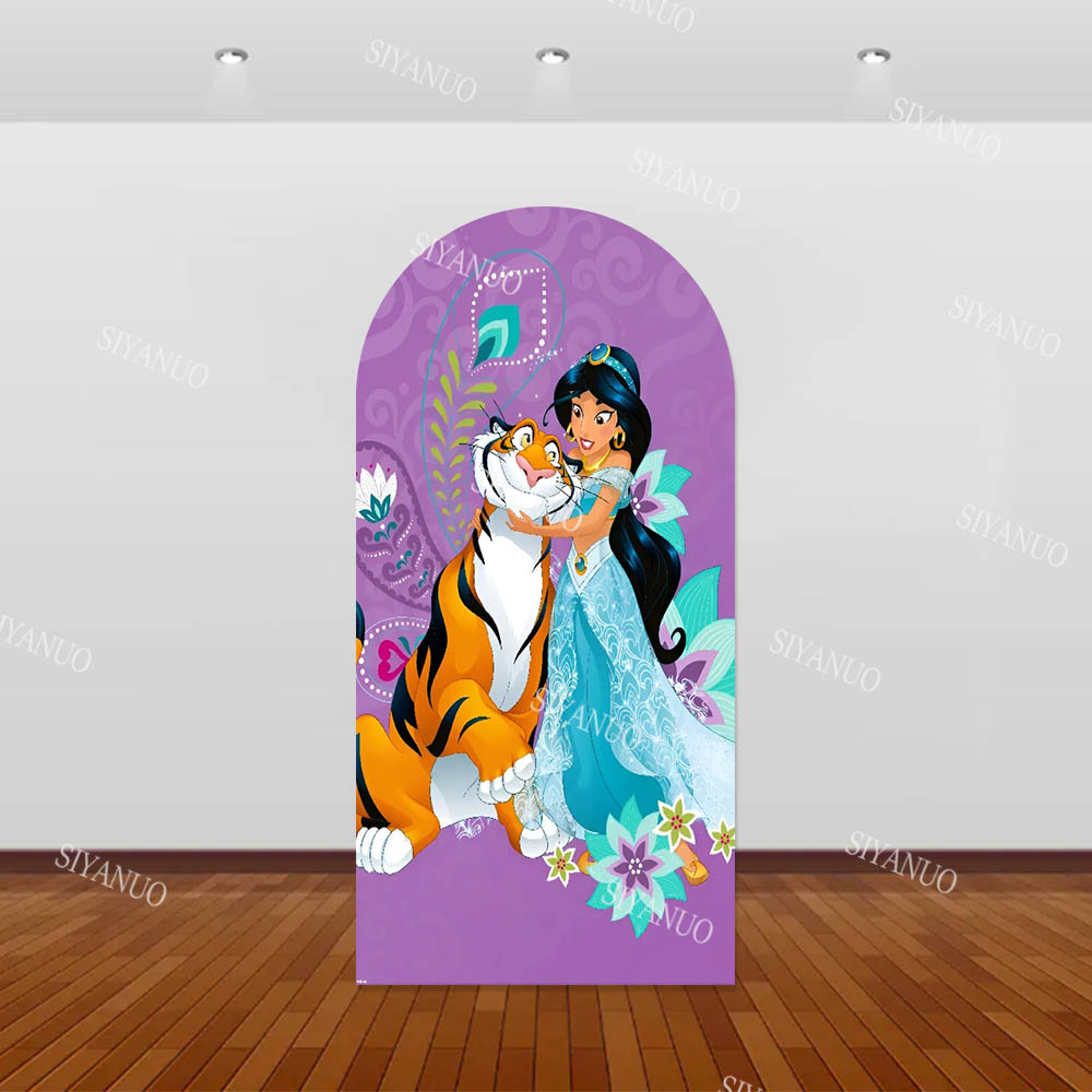 プリンセスジャスミンアラジン背景幕ベビーシャワー子供の誕生日 - Photo Booth Prop のレビューと価格