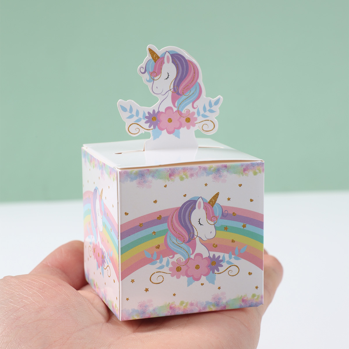12/24 個ユニコーン 3D 紙キャンディーボックスギフト - Wedding Supply.Box のレビューと価格