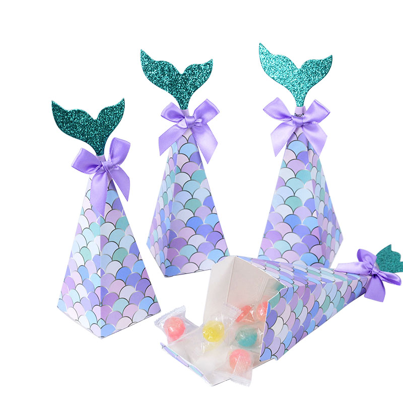 10 個リトルマーメイドキャンディボックスマーメイドテールギ - Wedding Supply.Box のレビューと価格