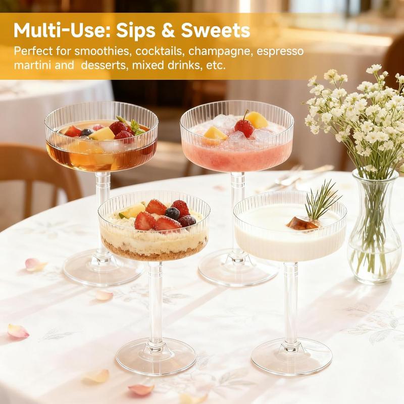10個入り 割れないプラスチック製マティーニグラス クリアデ - Champagne Tower Set のレビューと価格